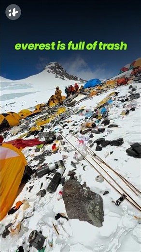 mount everest covered in trash: south col after 2026 climbing season #shorts