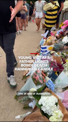 The father of Matilda, who at 10-years-old was the youngest victim of the Bondi Beach mass shooting last weekend, lit the final candle on the menorah at a ceremony in Sydney honoring the victims. CNN's Angus Watson reports. | CNN