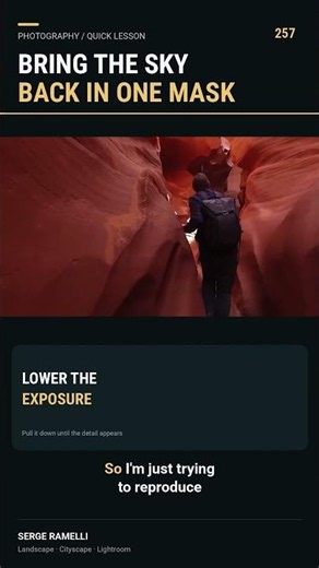 Select Sky and bring the blue back into a blown canyon opening