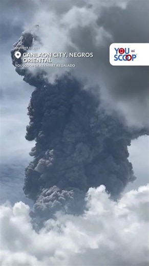 Explosive eruption ng Kanlaon Volcano, kita mula sa Canlaon City | YouScoop+