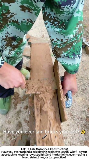 Bricklaying in Action – Mortar, Brick, and Skill! 🧱🔧