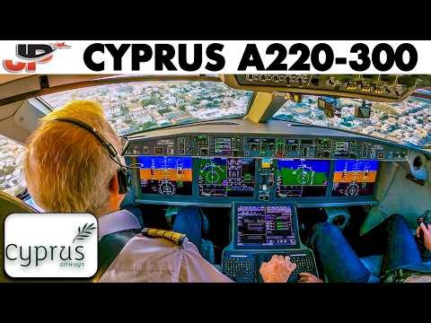 Piloting Cyprus Airways new Airbus A220 to Dubai
