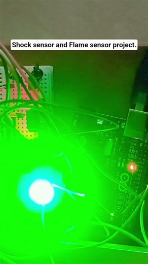 Shock sensor and Flame sensor project. #remix #lifeisbutadream #arduinoproject #arduinoproject #ard.