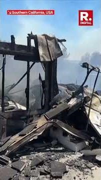 Massive Blaze Engulfs Structures in Southern California
