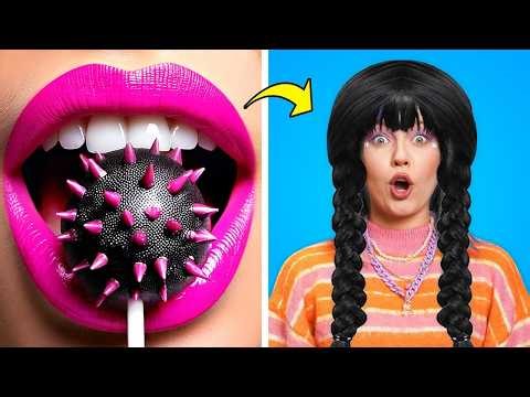 Extreme Style Switch! 😲 Enid Recreates Wednesday’s Iconic Look