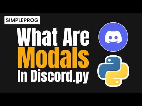 What are modals in discord.py | How discord modals work? | Discord.py Concepts | simpleprog
