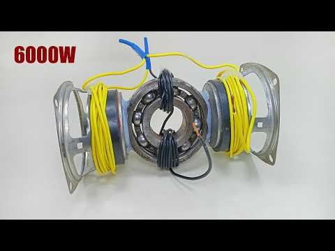 100% free energy generator 240V 6000W Powerful electricity from speaker gear with bearing for home