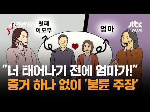 "너 태어나기 전에 엄마가!"…증거 없이 '불륜 주장'한 이모 / JTBC 사건반장