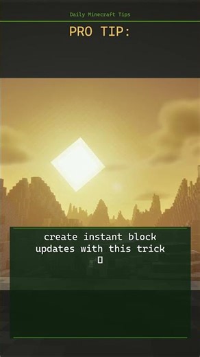 Minecraft tip: create instant block updates with this trick ⚙️
