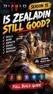 Is Zealadin GOOD in Diablo 4 S15? [Eternal Realm] 🔥 #diablo4 #viralreelsシ #diablo4season15