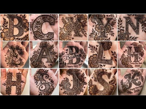 Alphabet A-Z🔥Mehndi Tattoo Design| Letter Mehndi Design| Simple Mehndi Design| Letter Tattoo Design