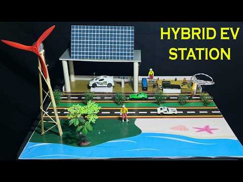 Hybrid EV Charging station using Arduino | Smart EV Charging Staion | Best electrical engg project