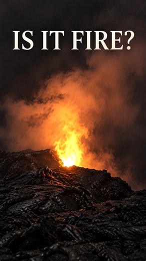 Is This Lava Actually on Fire?