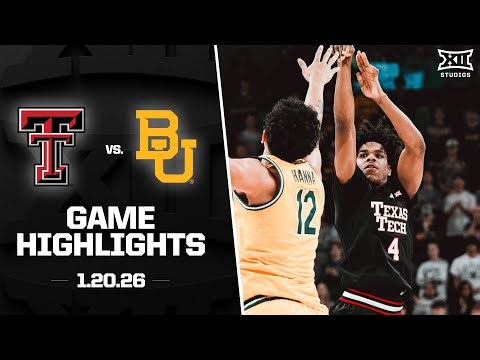 #12 Texas Tech vs. Baylor Game Highlights | 2025-26 Big 12 Men’s Basketball