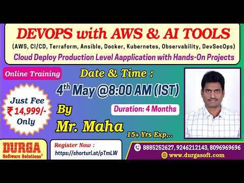 DEVOPS with AWS & AI TOOLS Online Training @ DURGASOFT
