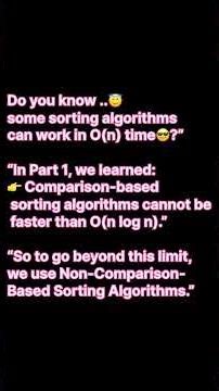 Why Counting, Radix & Bucket Sort Are Faster Than Quick Sort | #shorts #sorts #coding #education
