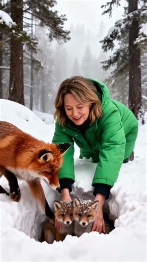 A Mother Wolf Begs for Help ❄️🐺 | Woman Saves Frozen Wolf Babies | Humanity Wins #usa #saudiarabia