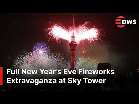 HAPPY NEW YEAR 2026 CELEBRATION: Full Auckland Sky Tower Fireworks Show Dazzles Thousands | AQ1E