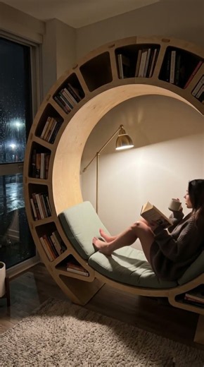 ▶️Reading Orbit Bookshelf Nook Chair - Product Link in Bio ( # 3369 )