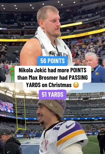Nikola Jokić Dominates: Points vs. Max Brosmer's Yards