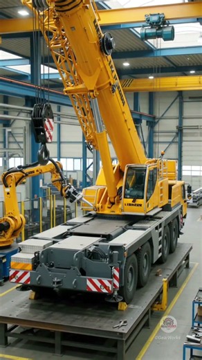 🏗️🤖 Robots Build a Giant Liebherr LTM 11200-9.1 Crane! | Ai Assembly Process ✨️ #Shorts