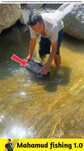 What Fish Did He Find Under the Rock?🐟#viralvideo #facts #fishinggear #fishinglife #fish