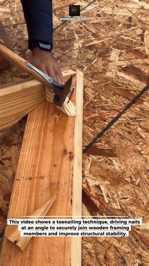 Toenailing Framing Technique Explained #carpentry #framing #construction