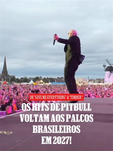UMA DÉCADA DEPOIS! Pitbull (@pitbull) está de volta à América Latina para sua primeira turnê pela região em dez anos! Dono de hits que marcaram os anos 2000 e 2010, o artista confirmou apresentação em São Paulo no dia 31 de janeiro de 2027, no Nubank Parque, com Pedro Sampaio como convidado especial. A pré-venda começa nesta quinta-feira (29), e a venda geral acontece na sexta (30), pela Ticketmaster. Qual hit não pode faltar no repertório? 🔥 📽 @pitbull