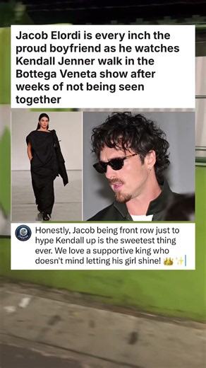 Jacob Elordi is every inch the proud boyfriend as he watches Kendall Jenner walk #entertainment