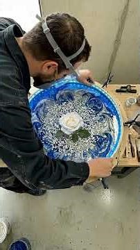 Amazing 3D Epoxy Rose Table Build! 🌹 #Shorts #Woodworking