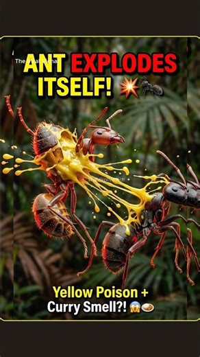 These Ants turn their bodies into living bombs #shorts