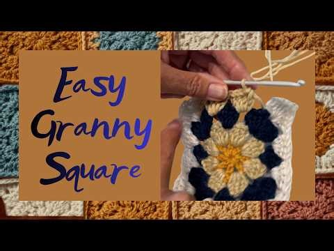 Crochet Granny Squares for beginners, magic circle & colour changes