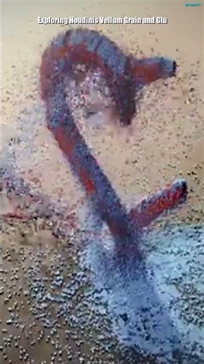 Exploring Houdini's Vellum Grain and Glue Constraints #Shorts