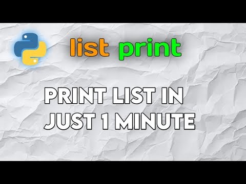 Print a List in Python in 1 Minute ⚡ Beginner Tutorial