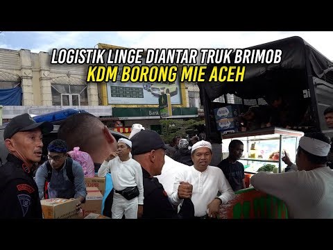 LOGISTIK LINGE DIANTAR TRUK BRIMOB | KDM BORONG MIE ACEH