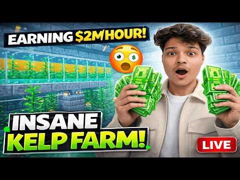 💰 INSANE KELP FARM! Earning $2M/Hour in Indian Donut SMP LIVE 😱 #minecraft #donutsmp
