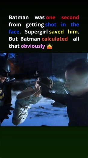 Batman saved by Supergirl