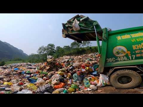 A giant Garbage Dump. ASMR. Garbage Collection In Extreme Weather Conditions | POV Viet Nam | 4K UHD