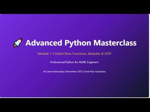 Advanced Python 1