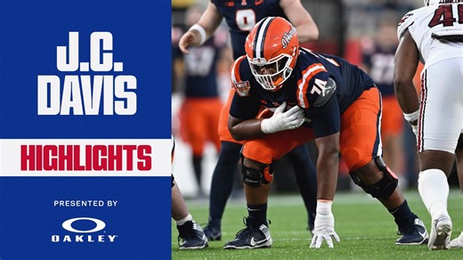 HIGHLIGHTS: Illinois OL J.C. Davis | Giants Draft J.C. Davis