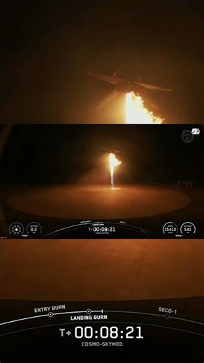 LANDING! SpaceX lands Falcon 9 after Launching COSMO-SkyMed Second Generation FM-3 into orbit!