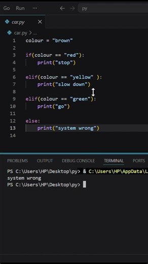 Python part 5:Traffic Light Logic.if-else statement at a time. #Python #coding