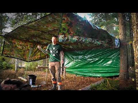 2 Night Camp in the Rain! Super Shelter on the Cheap.