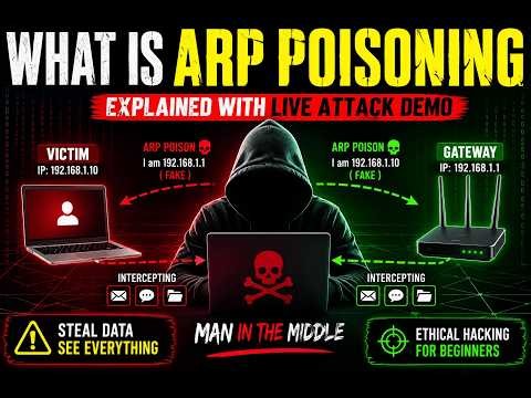 ARP Poisoning Explained 🔥 Man in the Middle Attack (Live Demo) | Ethical Hacking for Beginners