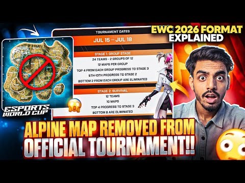 ALPINE Map REMOVED From Official Tournament🚫😱 | Free Fire EWC 2026 Format EXPLAINED✅ | FREE FIRE
