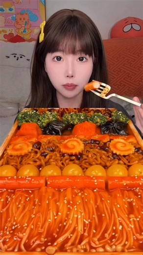 Paldo Bibimmen Ramyeon Hot Blackbean Ramen & Noodle Mukbang