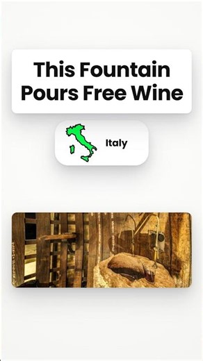 Italy's Free Wine Fountain Has One Catch