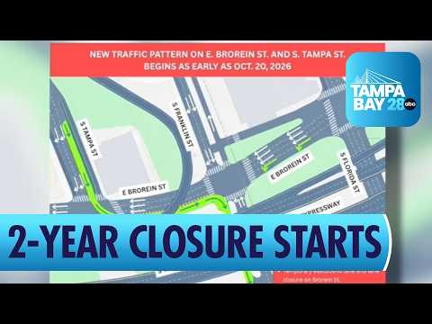 Major 2-year road closure in Tampa creating new traffic pattern