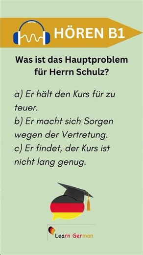 #24 B1 Hören üben | Practice Listening Skills in German B1 | Learn German | Goethe Zertifikat B1