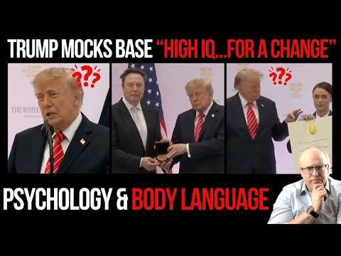 Trump Suggests His Supporters Are LOW IQ at AWKWARD Ceremony: Psychology & Body Language